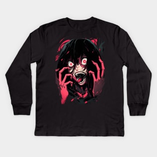 The Screaming Girl Kids Long Sleeve T-Shirt